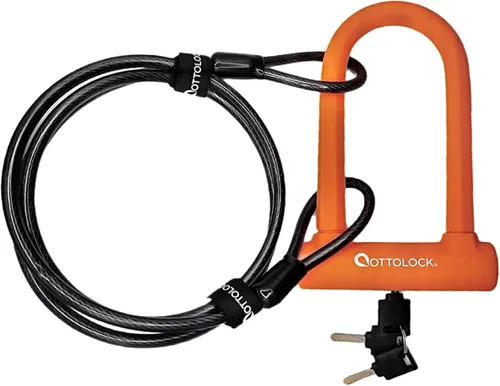 Miniatura 8 de OTTOLOCK Sidekick Compact U-Lock Candado de bicicleta ligero recubierto de silicona (negro) candados para bicicleta