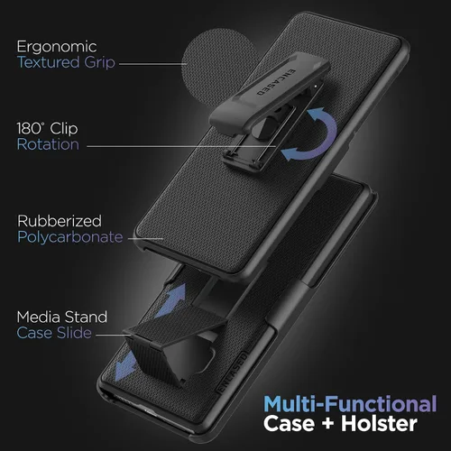 Miniatura 5 de Encased Funda para cinturón compatible con Pixel 8 con clip de funda y soporte (8)