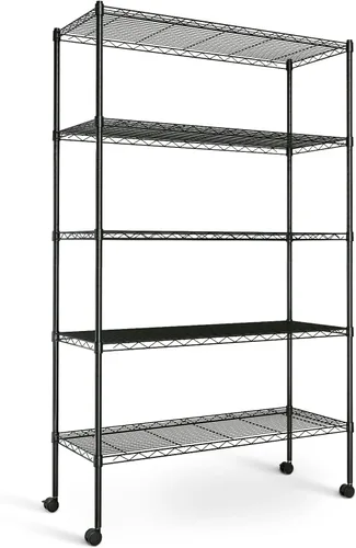 Miniatura 12 de Simple Deluxe - Estantería de almacenamiento resistente de 5 niveles, capacidad de carga de 1250 libras, 29.92" de ancho x 13.98" de profundidad x