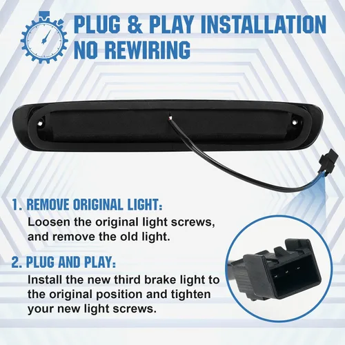 Miniatura 4 de Luz de freno trasera LED de montaje alto para Chevy 2007-2013, lámpara de carga trasera para Chevy Silverado GMC Sierra 1500 2500 3500 HD Classic