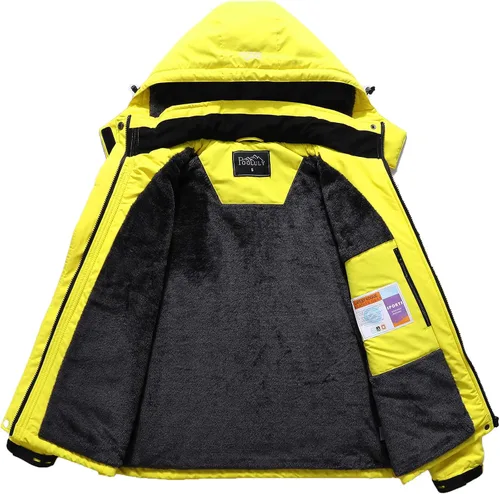 Miniatura 3 de Pooluly - Chaqueta de invierno para esquísnowboard para mujer, con capucha, impermeable, rompeviento
