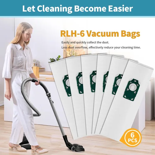 Miniatura 8 de Gudotra Paquete de 6 bolsas de repuesto HEPA RLH-6 para aspiradoras verticales Riccar SupraLite R10S R10D R10O R10SAND Simplicity Freedom R10S R10D
