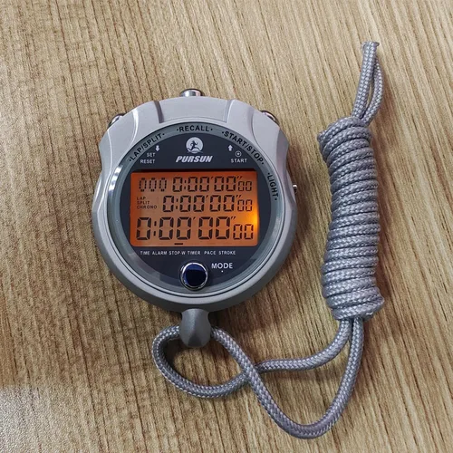 Miniatura 6 de Cronómetro, Cronómetro Digital con Cronometraje de 0.01 segundos y 0.001 segundos, Memoria de Metal para 10/100/400 Vueltas, Reloj Despertador 400