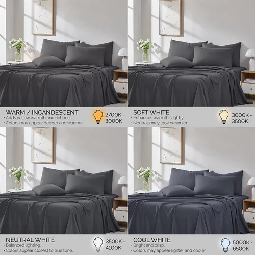 Miniatura 9 de Southshore Fine Living, Inc. Juego de 7 piezas de sábanas King divididas para cama ajustable, juego de sábanas King divididas con bolsillo de 21