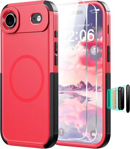 Miniatura 68 de Diverbox Funda para iPhone 13 [compatible con MagSafe] [con protector de pantalla] [a prueba de golpes] [a prueba de caídas] Funda de protección