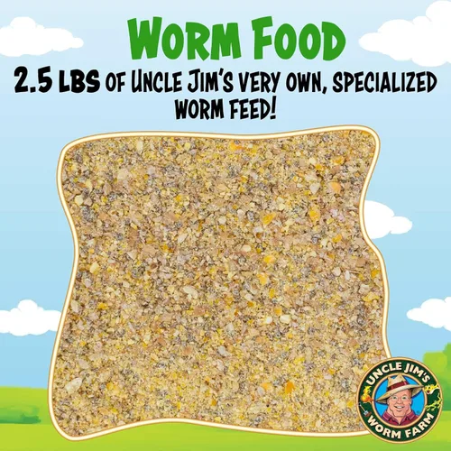 Miniatura 2 de Uncle Jim's Worm Farm Alimento orgánico para gusanos Suministro de alimentación de gusanos de 1 mes para meneadores rojos, gusanos de abono