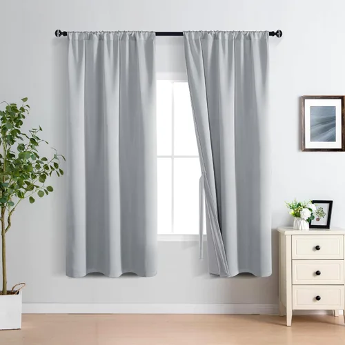 Miniatura 47 de XWZO Cortinas Opacas 100% Blancas - Cortinas de Bloqueo Total de Calor y Luz con Forro Negro para Dormitorio/Cuarto de Lavado, Paneles de Ventana