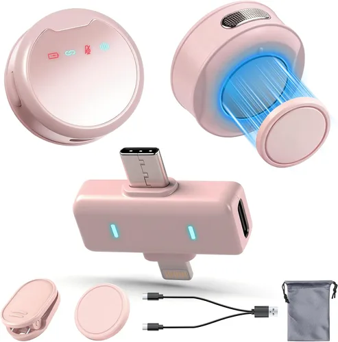 Miniatura 8 de Micrófonos Lavalier inalámbricos para iPhone/Android/iPad, mini micrófonos con reducción de ruido, 2.4 GHz, clip magnético, micrófonos de solapa