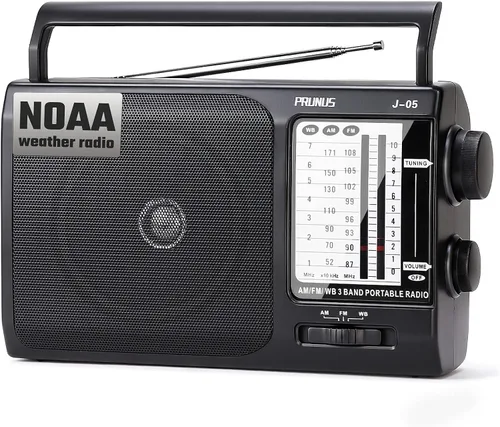 NOAA Weather AM FM Radio portátil con la mejor recepción, radio transistor, 3 radios D a pilas o alimentación de CA, emergencia doméstica y
