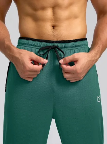 Miniatura 5 de G Gradual Pantalones deportivos para hombre con parte inferior abierta, pantalones de entrenamiento con bolsillos con cremallera, malla ligera
