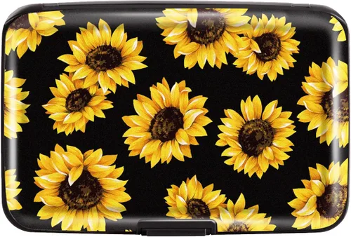 Miniatura 14 de Mini tarjetero para mujeres u hombres, tarjetero delgado con bloqueo RFID, estuche rígido para tarjeta de identificación, tarjetero de viaje, Negro