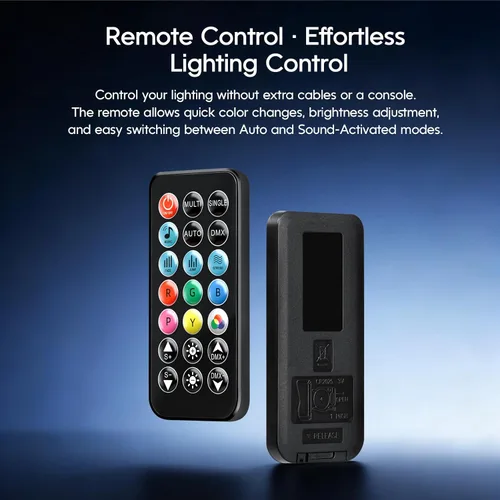 Miniatura 9 de BETOPPER - Luces par con control remoto, 54 x 3 W LED RGB 3-en-1 luces de escenario DMX luces de DJ, luces estroboscópicas y de lavado de brillo