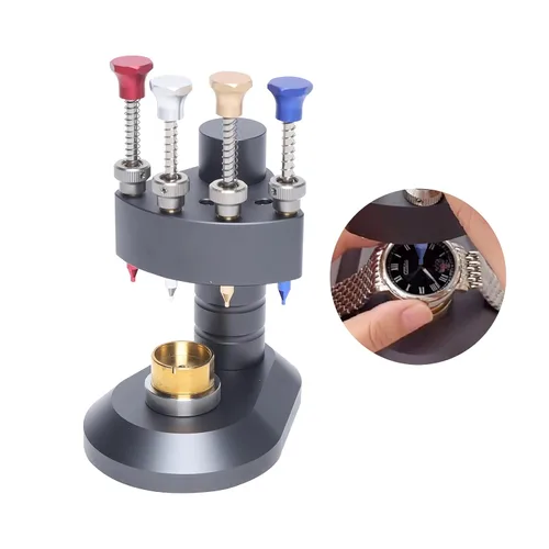 Miniatura 2 de Kaibrite Kit de reparación de prensatelas manuales de reloj de alta precisión, 4 tamaños de aguja, material de acero, fácil de usar, larga vida útil