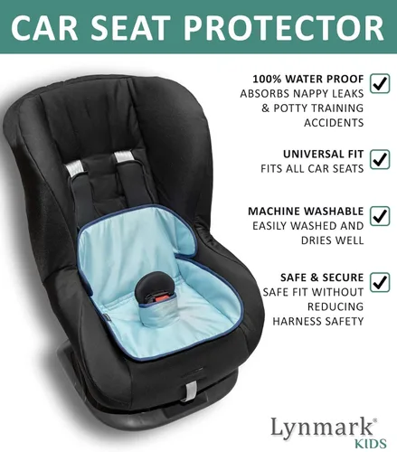 Miniatura 2 de Lynmark® Protector de Asiento de Carro para Entrenamiento de Baño - Almohadillas Suaves Impermeables Piddle Pads para Niños Pequeños y Asiento