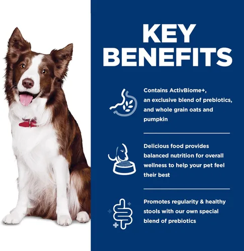 Miniatura 4 de Hill's Science Diet Digestión perfecta, para perros adultos de 1 a 6 años, apoyo digestivo, alimento seco para perros, pollo, arroz integral y avena