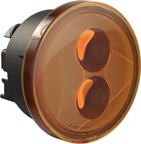 Miniatura 2 de J.W. Speaker 0346483 Modelo 239 J2 12V DOT/ECE LED Señales de giro redondo con lente ámbar - Kit de 2 luces