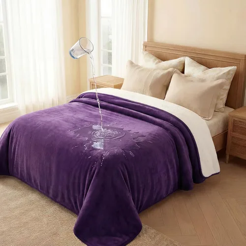 Miniatura 26 de Luciphia Manta de cama impermeable lavable, suave forro polar sherpa reversible para cachorros para perros medianos y grandes, funda protectora