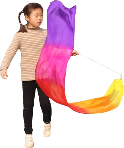 Alas de Sirenny Vara de Bailarina de Cinta de Seda para Jóvenes, Bandera de Baile de Adoración y Alabanza para la Iglesia, Serpentina de Seda para