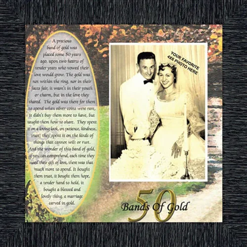 Miniatura 2 de Crossroads Home Décor Boda 50 para padres, decoraciones de 50 aniversario para fiesta, aniversario de oro, regalos de 50 años, 50 para parejas, Gris