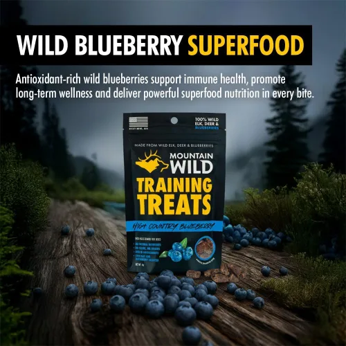 Miniatura 3 de Wild Blueberry Elk & Venison - Golosinas de entrenamiento para perros (4 onzas (paquete de 2), arándano)