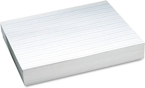 Pacon 2622 Papel de periódico con rayas alternativas de 3/4 pulgadas, 11 x 8-1/2, blanco, 500 hojas por paquete
