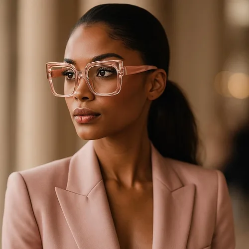 Miniatura 3 de Retro Square Gafas de lectura con bloqueo de luz azul para mujeres y hombres, de tamaño grande, antideslumbrantes, anti UV... (rosa, 2.5)