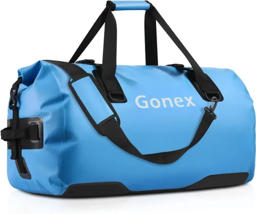 Miniatura 18 de Gonex Bolsa de lona impermeable extra grande de 40 L, 60 L, 80 L, bolsa de lona seca de viaje, bolsa resistente con correas y asas duraderas