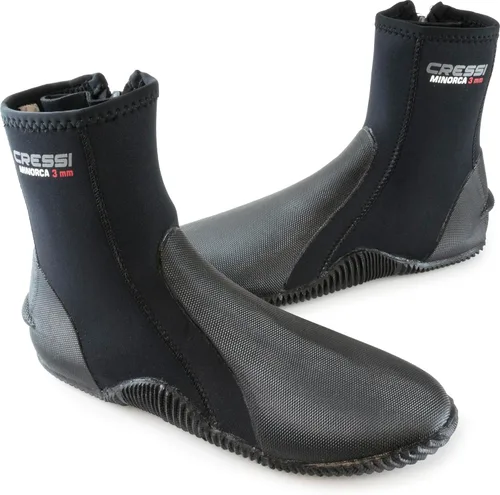 Cressi Botas de neopreno con suela antideslizante para adultos - para deportes acuáticos: buceo, esnórquel, buceo, rafting, windsurf Negro/Negro