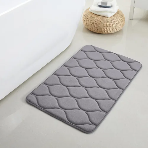 Miniatura 29 de Yafa Home Fashion 1 alfombra de baño de 17 x 24 pulgadas, espuma viscoelástica, absorbente de agua y antideslizante, color negro