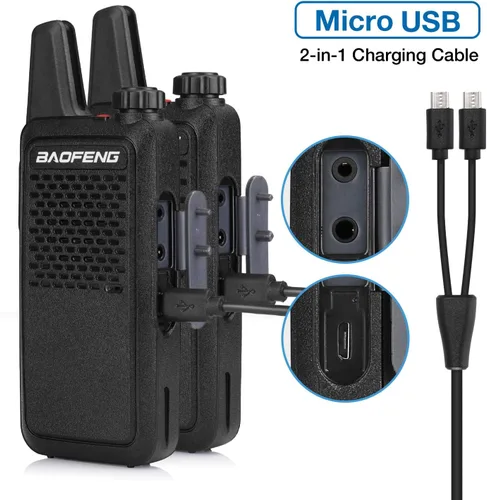 Miniatura 2 de BAOFENG GT-22 Walkie Talkies para adultos recargable, radios bidireccionales de largo alcance con batería de 1500 mAh, manos libres VOX portátiles