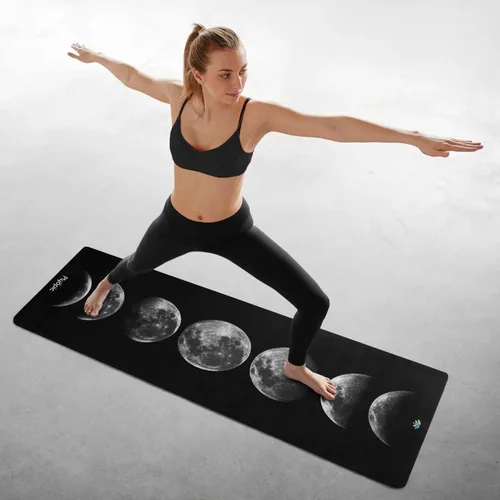 Miniatura 5 de Plyopic. Tapete de yoga todo en uno, combo de tapete de lujo con agarre para el sudor, ideal para yoga, yoga caliente, bikram, pilates, Moons
