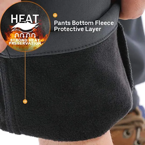 Miniatura 5 de linlon Pantalones cargo de senderismo para niños y jóvenes, impermeables, con forro polar suave y forro polar, pantalones de nieve aislados, Nieve