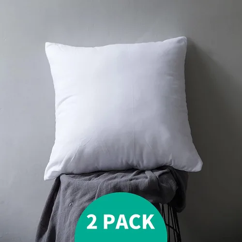 Miniatura 2 de APSMILE Juego de 2 rellenos de almohada de plumón orgánico de 16 x 16 pulgadas, 100 % tela de algodón, suave y esponjoso, funda de almohada