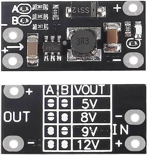 Miniatura 2 de AITRIP 10 unids 1.5A multifunción Mini Boost Module Step Up Board 3.7V a 5V 8V 9V 12V Step Up Board con indicador LED para DIY módulo de voltaje
