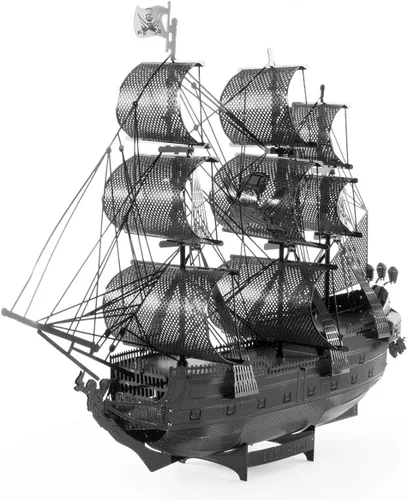 Miniatura 4 de Rompecabezas de metal tierra 3D negro perla barco piratas del Caribe rompecabezas de metal modelo kits para adultos nivel moderado 5.8 x 1.8 x 4.5 in