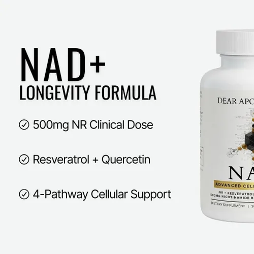 Miniatura 2 de Fórmula de longevidad NAD+ - 500 mg de ribósido de nicotinamida con trans-resveratrol y quercetina - Apoya la energía celular, el envejecimiento
