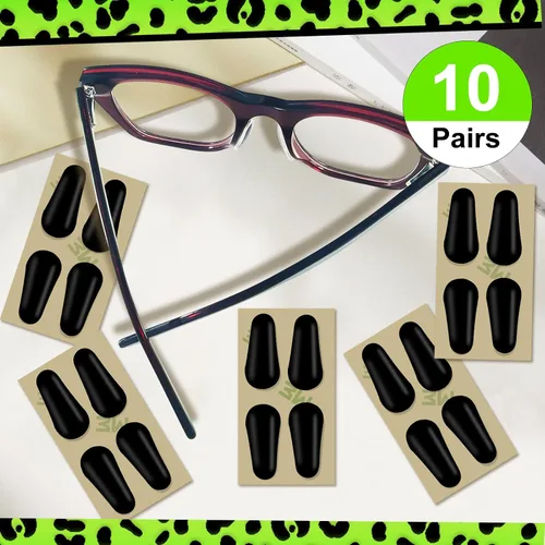 Miniatura 5 de Almohadillas de nariz de silicona ultrafina de 0.063 pulgadas de largo para gafas, almohadillas de nariz de repuesto adhesivas antideslizantes