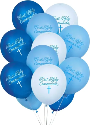 Miniatura 10 de Unique Fancy Blue Cross - Servilletas de almuerzo para la primera comunión (paquete de 16), elegantes y benditas esenciales para fiestas, perfectas