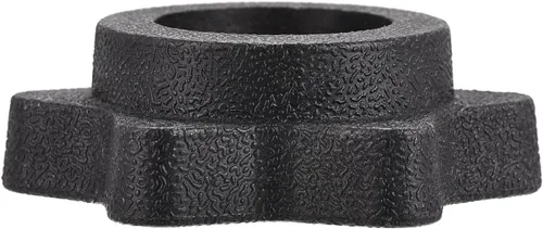 Miniatura 4 de uxcell Tuerca hexagonal para mancuernas, 4 tornillos de plástico M25 antideslizantes para levantamiento de pesas, color negro
