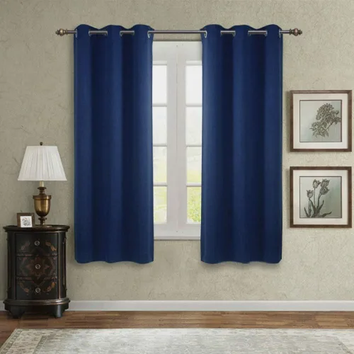 SINGINGLORY Cortinas opacas de color azul marino para dormitorio, sala de estar, color azul rey de 42 x 63 pulgadas de largo, juego de 2 cortinas de