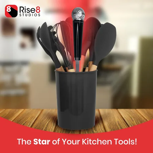Miniatura 3 de Utensilios de cocina con cuchara de micrófono, divertido y novedoso accesorio de cocina y regalo único para músicos, cantantes, estrellas