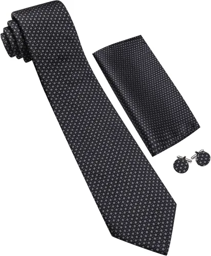 Miniatura 87 de Barry.Wang Corbatas de seda para hombre, diseño de lunares, gemelos cuadrados de bolsillo, gemelos para negocios, boda