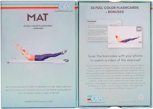 Miniatura 13 de Tarjetas de flash de accesorios de Pilates, juego de mazo de 79 tarjetas ilustradas para todos los niveles, guía de entrenamientos de fitness