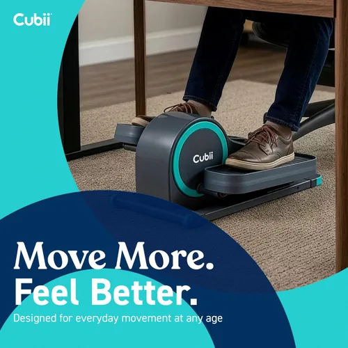 Miniatura 9 de Cubii GO - Ejercitador de Pedales Elípticos para Debajo del Escritorio, con Pantalla LCD de Rastreador de Fitness, Resistencia Ajustable, Fitness