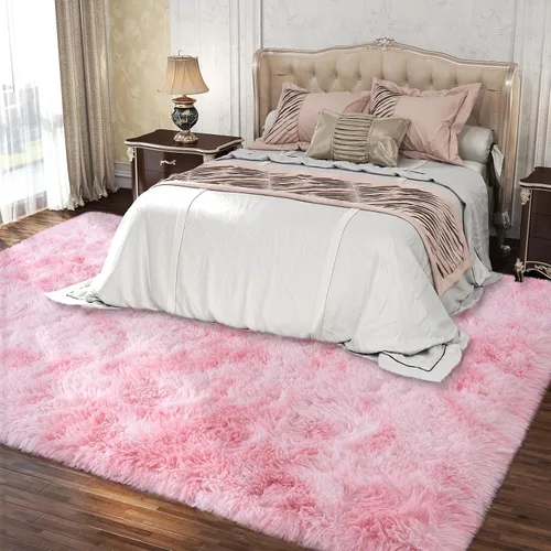 Miniatura 97 de Dssimo - Alfombra superesponjosa para la habitación, alfombra de área moderna, pequeña, suave y acogedora de felpa para niños, niñas y adolescentes