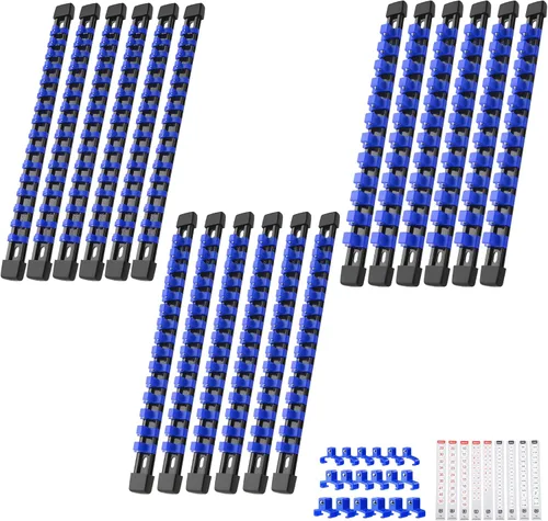 Miniatura 21 de Reniteco Organizador de Enchufes ABS - Juego de Soportes de Enchufes Gris, Juego de 12 Piezas de Soportes de Enchufes de Calidad Premium 1/4