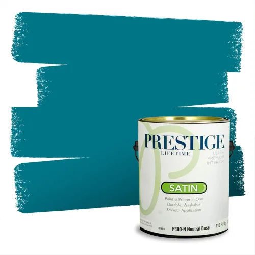 Miniatura 1652 de Pintura Exterior + imprimación PRESTIGE, todo-en-uno, 1 galón, acabado mate, color comparable al Valspar* Royal Gray* VS151-Gris real