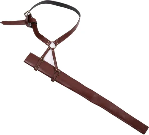 Miniatura 33 de BLESSUME Cinturón medieval de caballero con espada rana funda de estoque, soporte de vaina de estoque, 1 unidad
