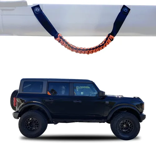Miniatura 5 de Asas de Agarre para Barra Antivuelco Manijas de Agarre de Paracord para Accesorios Ford Bronco 2021 2022 2023 2024 2025 2 Puertas 4 Puertas, Paquete