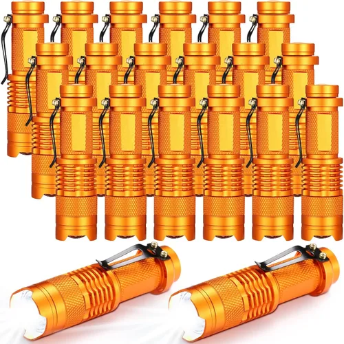 Miniatura 9 de Fumete 20 Piezas Linterna LED Mini 3 Modos Antorcha Táctica Pequeña Resistente al Agua Linterna de Bolsillo con Enfoque Ajustable Linterna Tipo